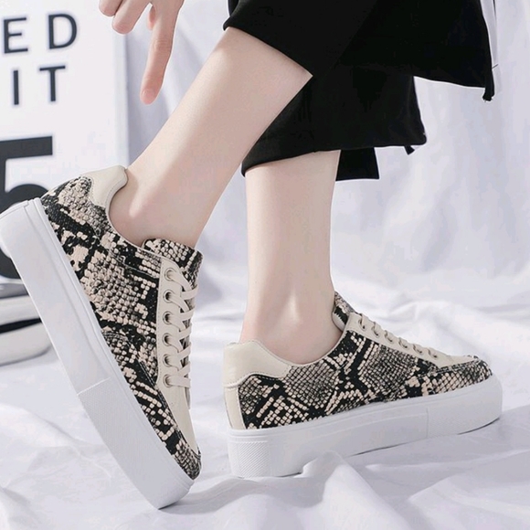 Python Snakeskin Trainers - Picture 2 of 4